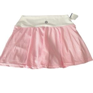 Faye+Florie Pink‎ Stripe Tennis Skirt Skort Athletic Golf Activewear M Medium